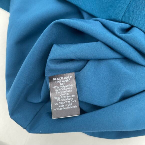 BLACK HALO EVE By LAUREL BERMAN Dress Size 6 Statement Sleeve Cutout La Rue Mini - Picture 13 of 16